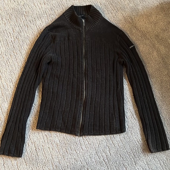EUC Calvin Klein Jeans Size Large Zip Cardigan Sweater - Picture 4 of 8